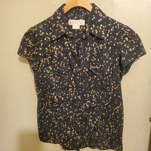 Michael Kors 100% Cotton Short Sleeve Blouse